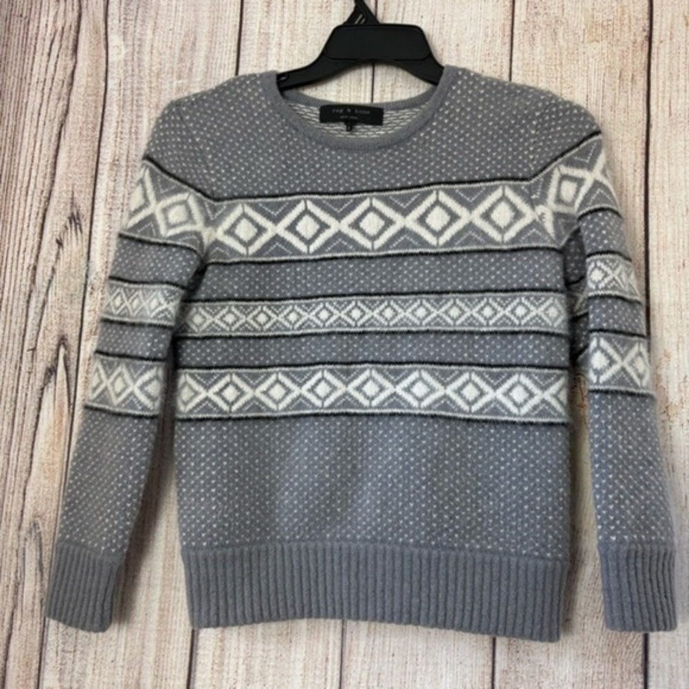 Rag & bone  Womens Wool/ Angora Fair Isle Sweaters size small